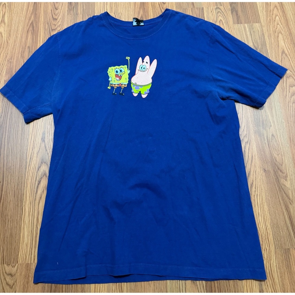 Dumbgood SpongeBob Shirt Mens Large Nickelodeon Graphic Cartoon Blue T Shirt